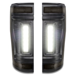 Ford F-350 LED Tail Lights - Rear - ORACLE Lighting - Flush Mount, Black Series - Black - `17-`22
